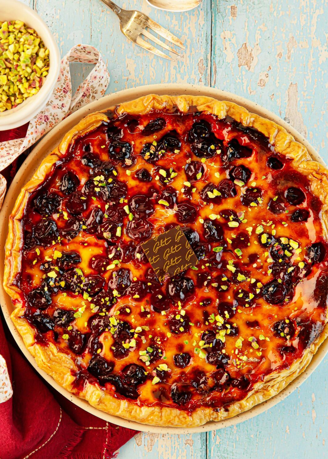 TARTE PISTACHE - GRIOTTES